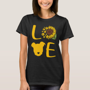 Pitbull Love Sunflower T-Shirt