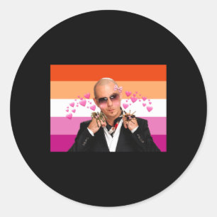 Pitbull Loves Spiders And Also Lesbians Sticker