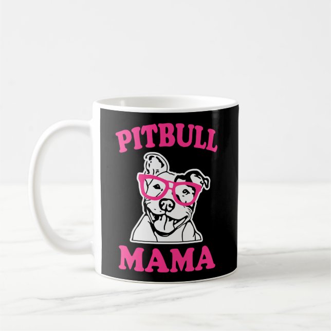 Pitbull Mama Women'S Pit Bull Dog Mum Pink Hoodie Coffee Mug (Left)