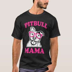 Pitbull Mama Women'S Pit Bull Dog Mum Pink Hoodie T-Shirt