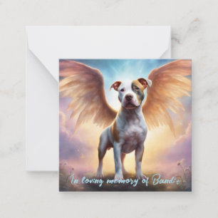 Pitbull Memorial Poem Tri-colour Wings Add Name Card