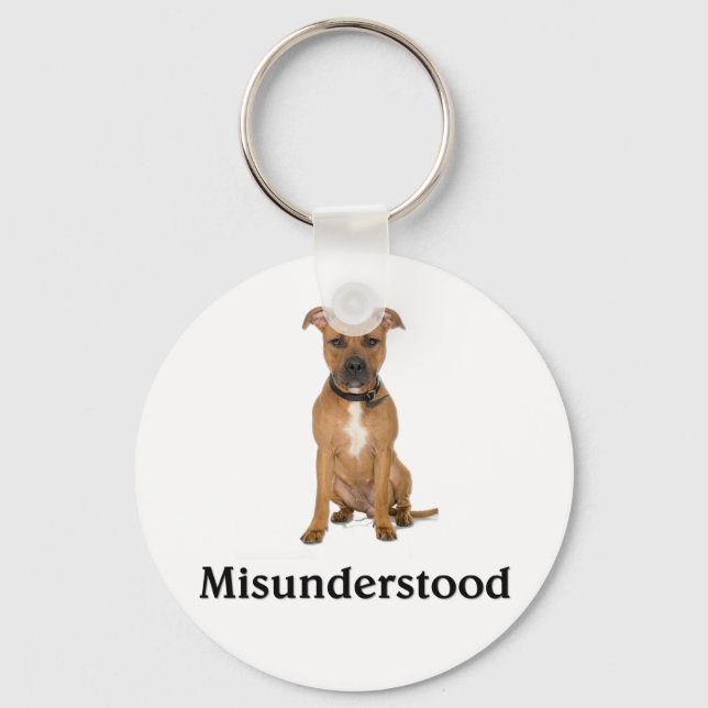 Pitbull - Misunderstood Key Ring (Front)
