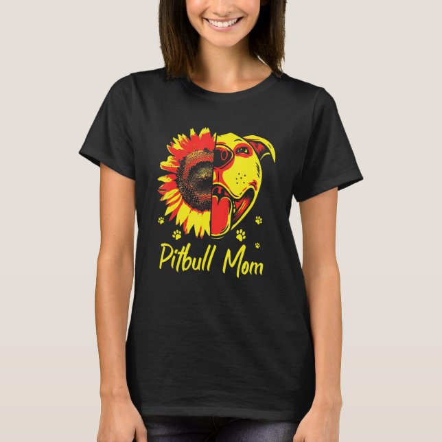 Pitbull Mom Terrier Pibble Dog  Owner Mommy T-Shirt (Front)