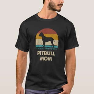 Pitbull Mum  For Women  Pitbull Dog Vintage T-Shirt