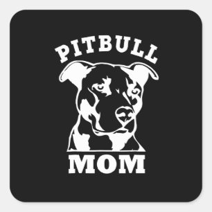 Pitbull mum funny square sticker