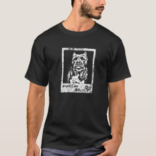 Pitbull Mum I Love My Bully Vintage Old School Pho T-Shirt