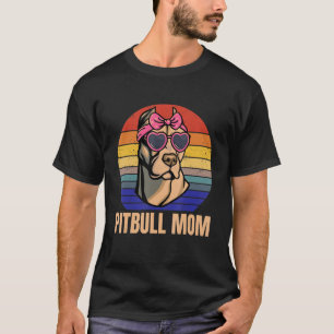 Pitbull Mum Love Pitbulls Cute Pit Bull Dog Breed  T-Shirt