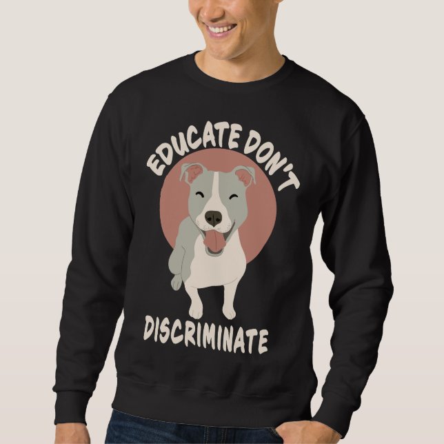 Pitbull Mum Pit Bull Dad Pittie Dog Lover Puppy Re Sweatshirt (Front)