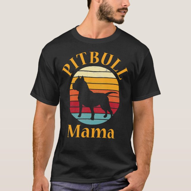 Pitbull Mum  Pit Bull Mama Pittie Pitty Cute Dog L T-Shirt (Front)