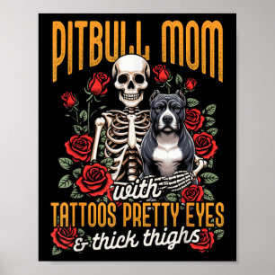 Pitbull Mum Pittie Mum Dog Mum Pitbull Mum With Ta Poster