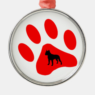 PITBULL ORNAMENT DOG PAW