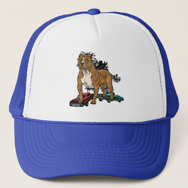 Pitbull Over LA Trucker Hat (Front)