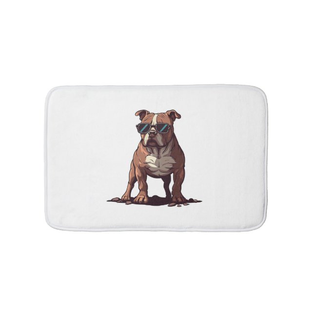 Pitbull Owner Gifts Bath Mat (Front)