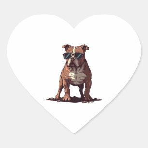 Pitbull Owner Gifts Heart Sticker