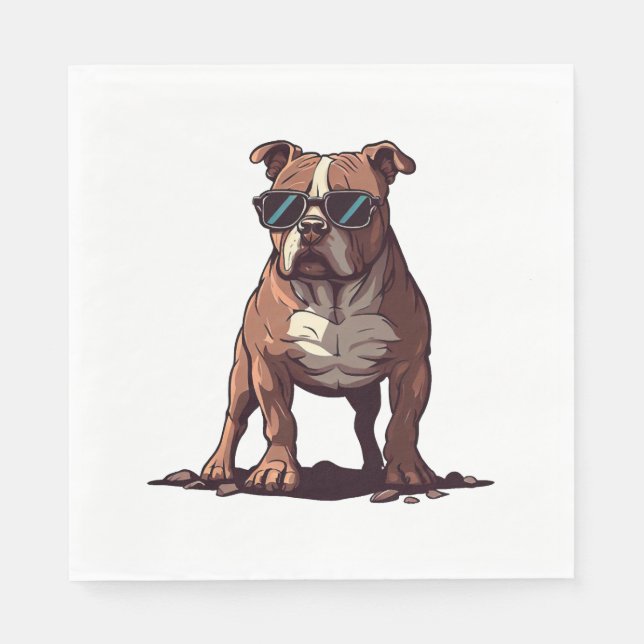 Pitbull Owner Gifts Napkin (Front)