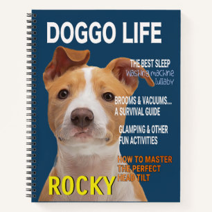 Pitbull Parody Magazine Cover  Notebook
