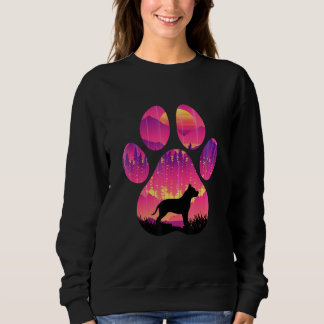Pitbull Paw Mum Dad Dog Lover Women Men Sweatshirt