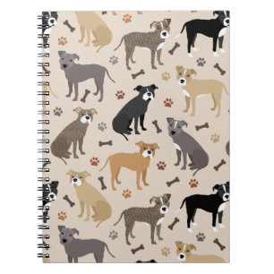 Pitbull Paws and Bones Notebook