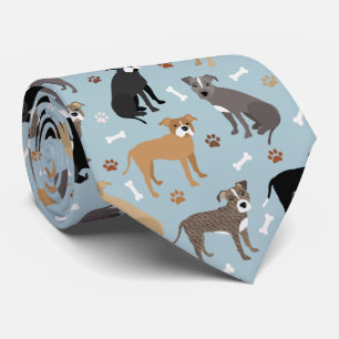 Pitbull Paws and Bones Tie