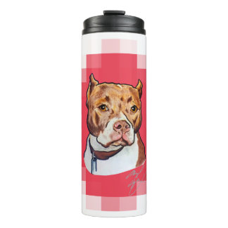 Pitbull... Pet Portraits Thermal Tumbler