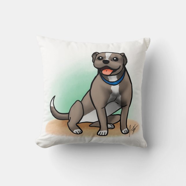 Pitbull Pillow (Front)