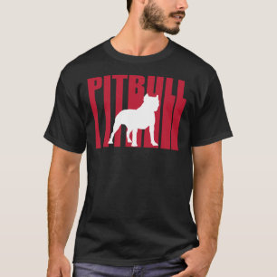 Pitbull Pit Bull Dog Red Stylised Transparent Grap T-Shirt