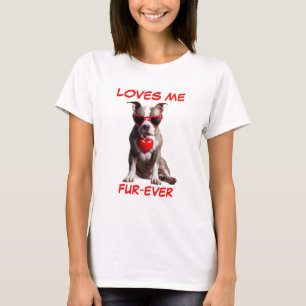 Pitbull Pit Bull Heart Heart-Shaped Sunglasses T-Shirt