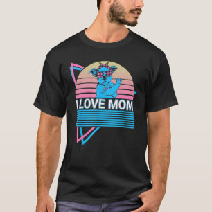 Pitbull Pit Bull Mum Retro I Love Mum T-Shirt