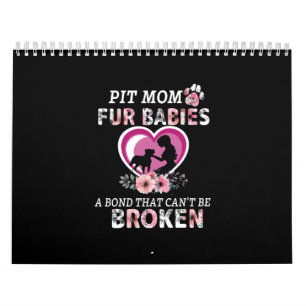 Pitbull Pit Mum And Fur Baby Classic Calendar