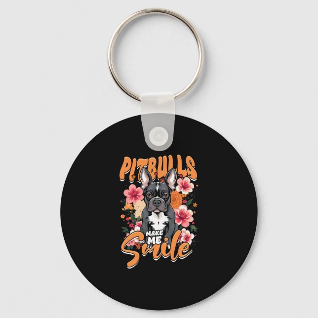 Pitbull Pitbulls Key Ring (Front)
