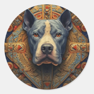 Pitbull " Pittie " Mediaeval Sticker