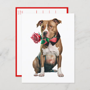 Pitbull Pittie Puppy Dog Miss You Love Pit Bull Postcard