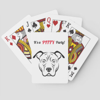 Pitbull playing cards