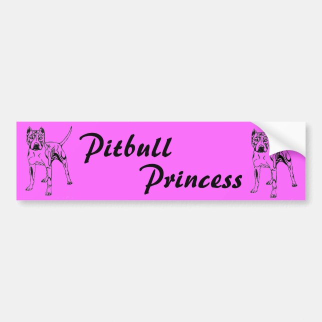 PITBULL PRINCESS BUMPER STICKER (Front)