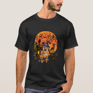 Pitbull Pumpkin Lights Halloween Awesome T-Shirt