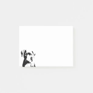 Pitbull puppy face post-it notes