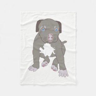 Pitbull Puppy Fleece Blanket