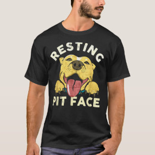 Pitbull Puppy Resting Pit Face Funny Distressed Do T-Shirt