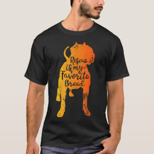 Pitbull Rescue Is My Favourite Breed Colourful Cut T-Shirt