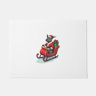 Pitbull Santa Ride Doormat