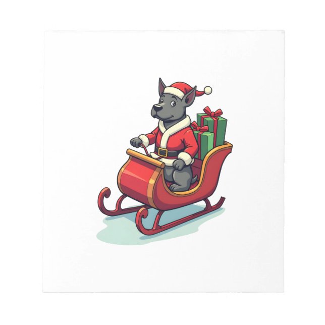 Pitbull Santa Ride Notepad (Front)