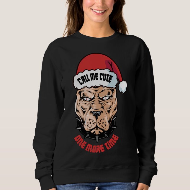 Pitbull Santa Sweatshirt (Front)