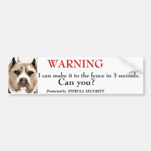 Pitbull Security Bumper Sticker