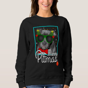 Pitbull Shirt Funny Pit Bull Dog Christmas MERRY P