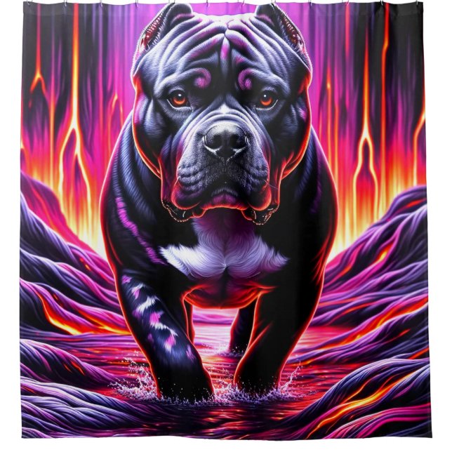 Pitbull Shower Curtain (Front)