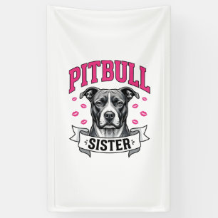 Pitbull Sister Vintage Dog Lover Vector Design_1 Banner