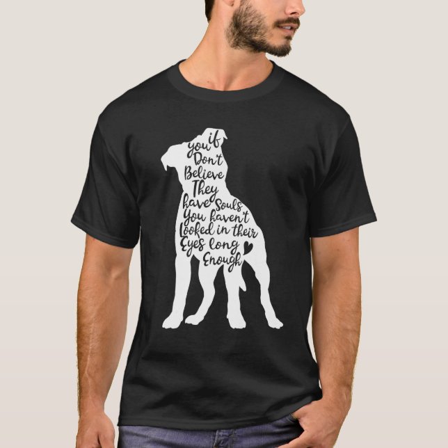 Pitbull Souls Rescue Breed Pit Bull Lover Cute Dog T-Shirt (Front)