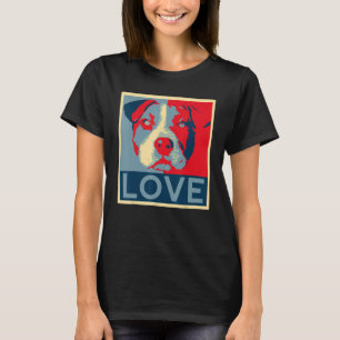 Pitbull T-shirt - Love Poster Pit Bull Mum Dad Lov