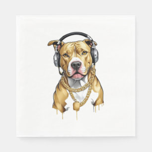 Pitbull T-shirt street style Napkin