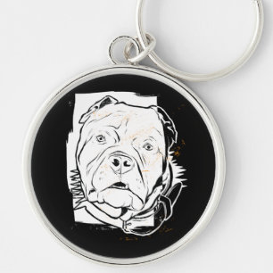 Pitbull Terrier Fearless Dog Key Ring